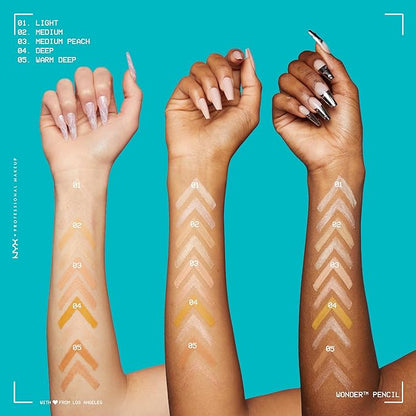 NYX PROFESSIONAL MAKEUP Wonder Pencil, Multi-Use Micro Highlighter Warm Deep