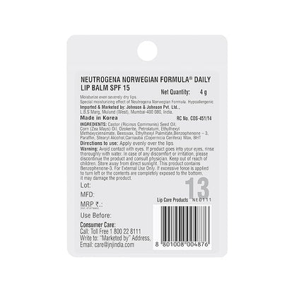 Neutrogena Norwegian Formula Lip Moisturizer, SPF