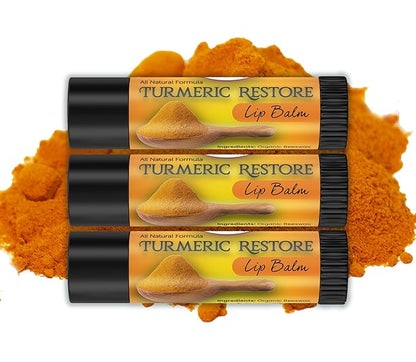Organic Turmeric Lip Balm 3 Pack Ingredients