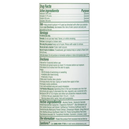 Alba Botanica Sunscreen Spray for Face and Body, Broad Spectrum SPF 50 Sunscreen, Hawaiian Coconut, Water Resistant and Biodegradable, 5 fl. oz. Bottle