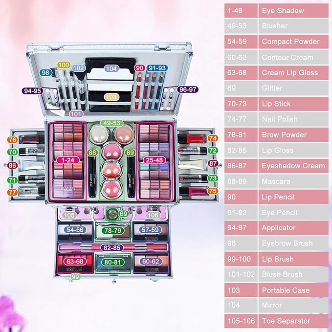 All-in-One Makeup Gift Set Carry All Makeup Kit