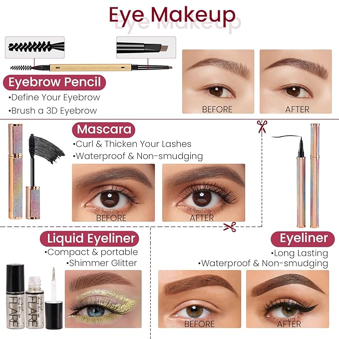 Makeup Kit for Women Full Kit, Travel Makeup