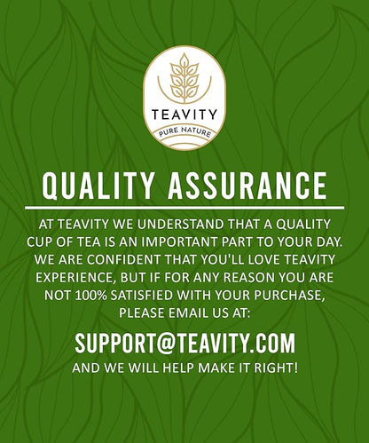 Organic Moringa Green Tea with Peppermint Tea Pods for Keurig - Naturally Caffeinated by Teavity (12 Tea Pods)