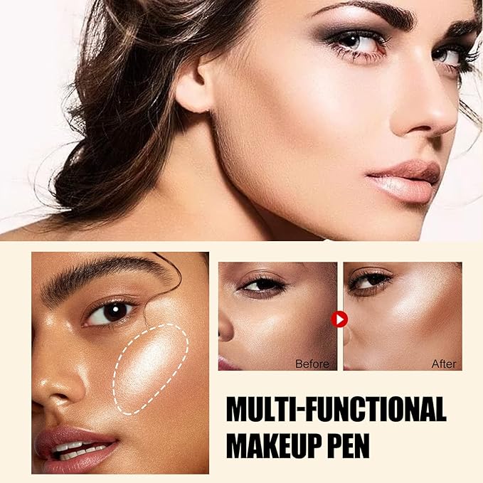 Contour Beauty Wand, Liquid Face Concealer Contouring Highlighter Blush Peach)