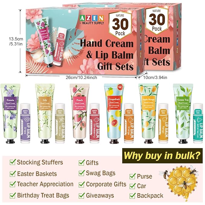 AZEN 60 Sets Hand Cream Bulk Guests