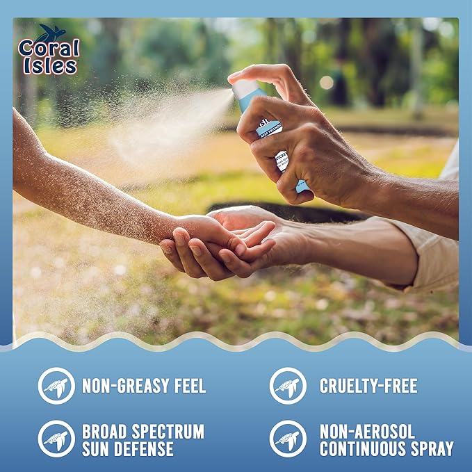 Sunscreen Spray SPF 30 - Broad Spectrum UVA/UVB Protection - Hawaii 104 Reef Act Compliant (Oxybenzone & Octinoxate Free) - Non-Greasy, Fragrance Free - Water Resistant - 6 Fl Oz 3 pack