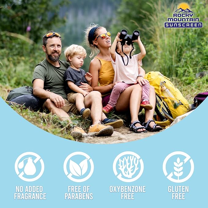 Rocky Mountain Sunscreen SPF 30 Lotion | Broad Spectrum UVA/UVB Protection | Hawaii 104 Reef Act Compliant (Oxybenzone & Octinoxate Free) | Water Resistant 80 Min. | Quart with Pump (32 Fl Oz)