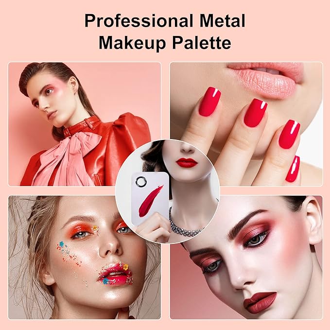 Makeup Palette, Makeup Mixing Palette, Stainless Steel Metal