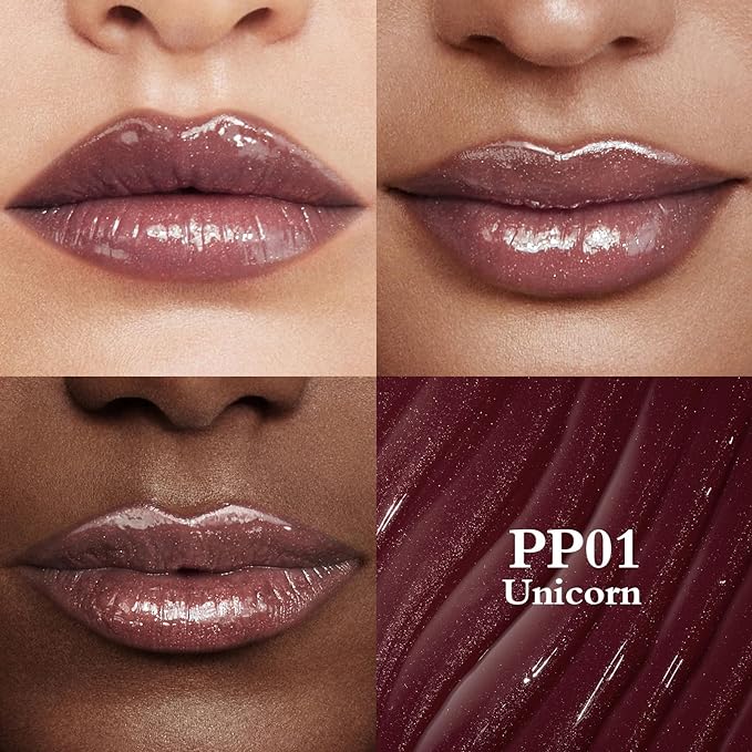 FOCALLURE Shimmer Lipstick,Moisturizing Plumping Lip Gloss,Shimmery Glossy Finish,Hydrating,Long Lasting,Non-Stick Cup Lip Makeup,High Shine for Plumper Looking Lips,Unicorn