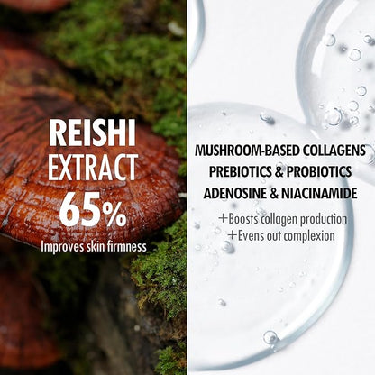 VEGREEN Skin Barrier Reishi Face Serum Skin Barrier Repair Moisturizer | Korean Hydrating Serum w/Mushroom Extracts & Lactobacillus Ferment | Glass Skin Serum for Face for All Skin Types 1.69 fl oz