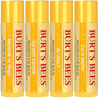 Burt's Bees Christmas Gifts, 4 Lip Balm