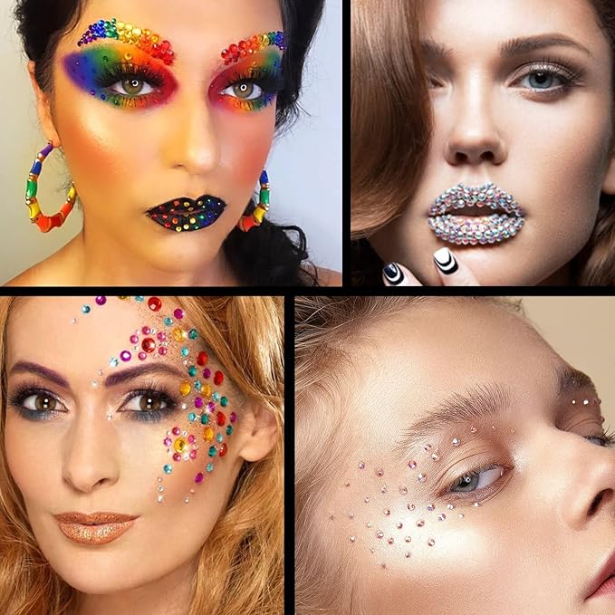 Flat Back Rhinestone Kits Colorful Rhinestones+Crystal AB Gems