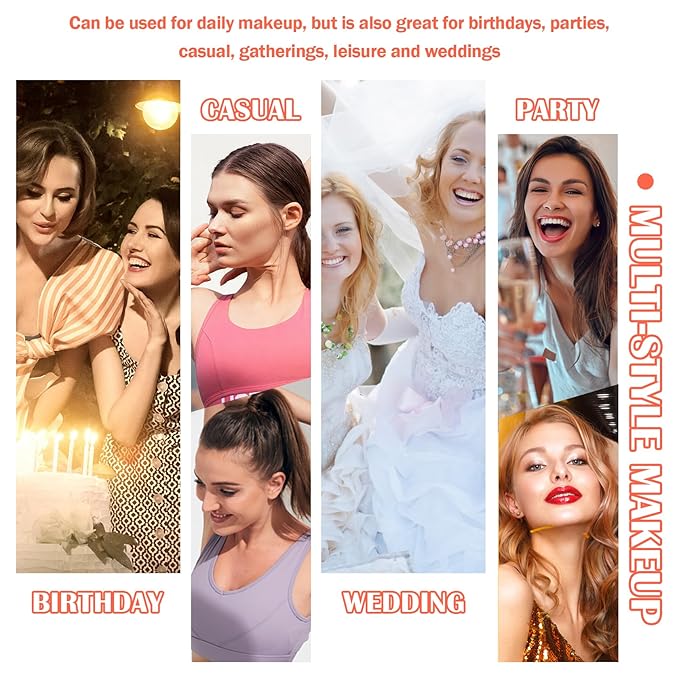 8 Colors Blush Palette,Shimmer Silky Matte Blush Powder