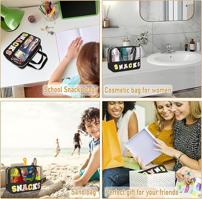 Chenille letter snacks bag zipper