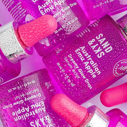 Sand & Sky Australian Glow Berries Plumping Glow Drops Serum with Vitamin C & Hyaluronic Acid - Fine Line Reducing, Brightness-Boosting, 1 fl oz