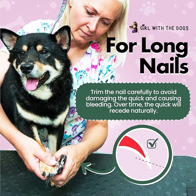 Pet nail clippers by girl