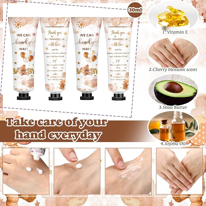 50 Sets 200 Pcs Baby Shower Tags(Bear)