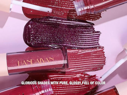 Glitter Liquid Lip Gloss, Shimmer Matte Lip Gloss, Diamond Shiny Waterproof Lipstick, Sparkly Glossy Glitter for Lips, Eyes, Cheeks, Lip Tint Glitter Glaze Lip Gloss for Girls (#02)