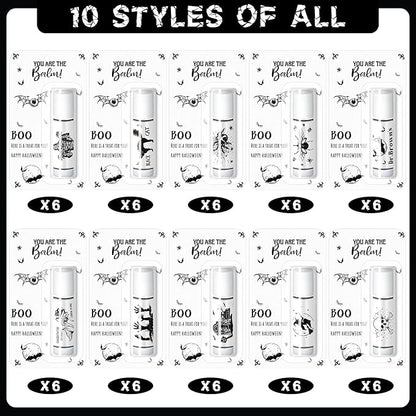60 Pcs Halloween Lip Balm Bulk
