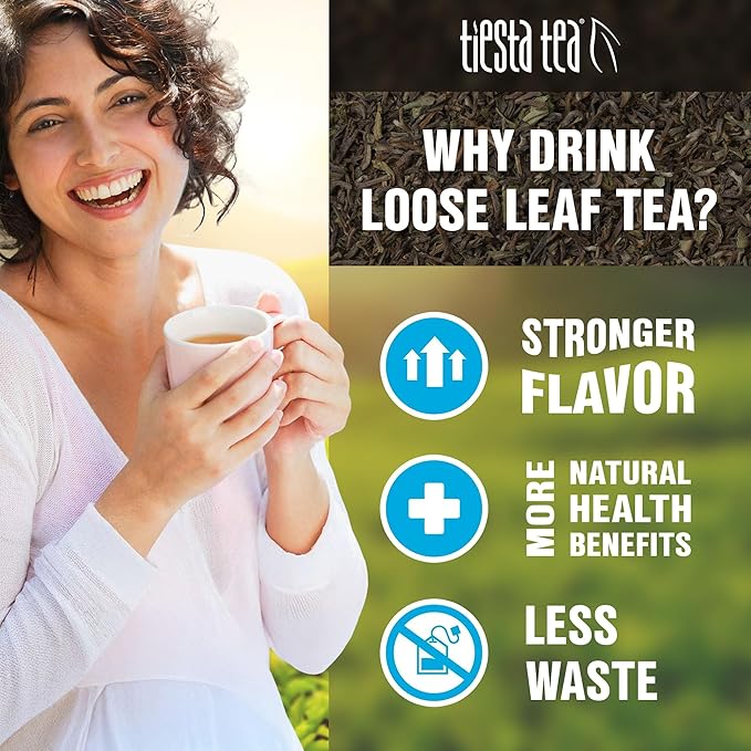 Tiesta Tea - Strawberry Samba Mate | Loose Leaf | Strawberry Hibiscus Mate Tea | High Caffeinated Fruit Blend | Make Hot or Iced Up to 50 Cups | 4 oz Refillable Tin