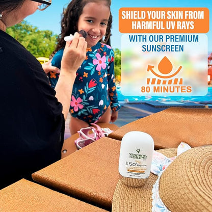 Vitamins Natural – Sunscreen SPF 50 Cream Face - UVA/UVB Broad Spectrum Protection for All Skin Types - Non-Greasy, Lightweight, Oil and Fragrance Free, Water-Resistant Facial Sunscreen (50 ml)