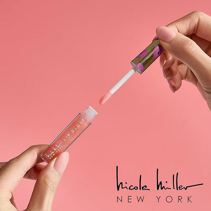 Nicole Miller Lip Gloss Collection, 4 Count (Pack of 1), Better Not Pout Pink