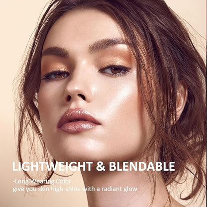 Boobeen 3 Colors Baked Shimmer Highlight & Blush