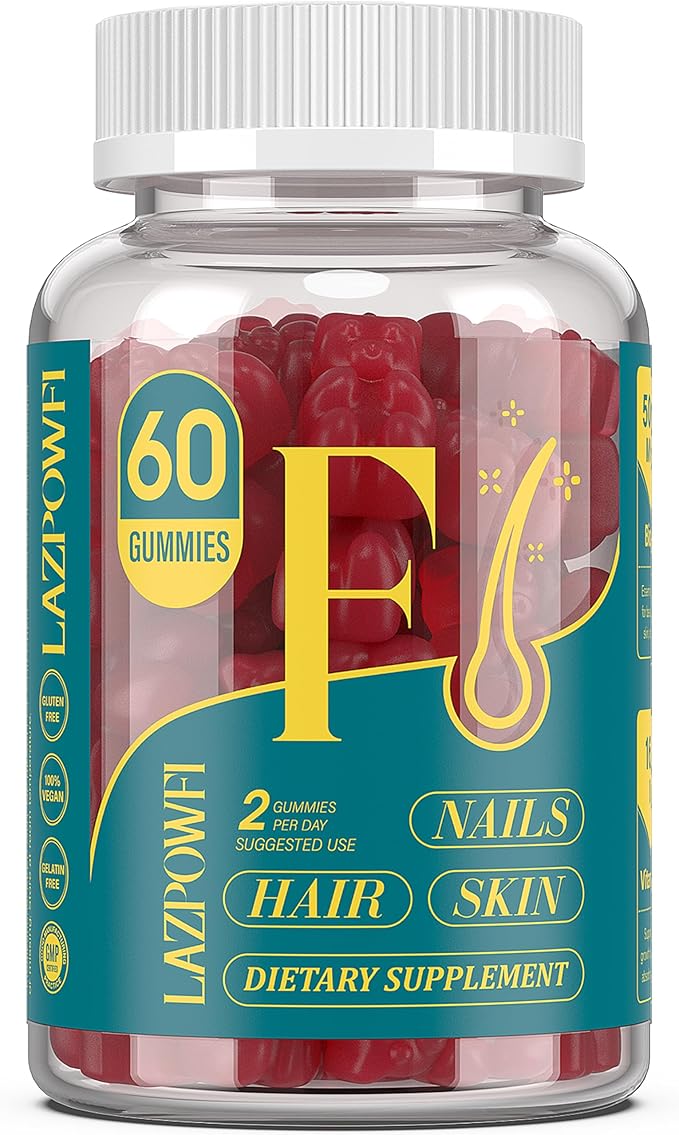 Biotin Gummies for Hair, Skin and Nails - Hair Vitamins for Men & Women, 10,000mcg Max Strength Vitamin B7 for Hair Growth and Stronger Nails,60 Counts - Cranberry Falvor-26