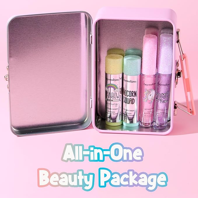 Expressions - 5pc Cosmetics Lip Kit For Kids Glosses,