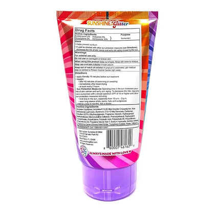 Seastar Sparkle - Rainbow Party Cake Scented Glitter Sunscreen - SPF 50 - Biodegradable Sunscreen, Kids, Water Resistant, Glitter lotion, Cruelty Free, Kids Lotion, Made in USA, 3.4oz