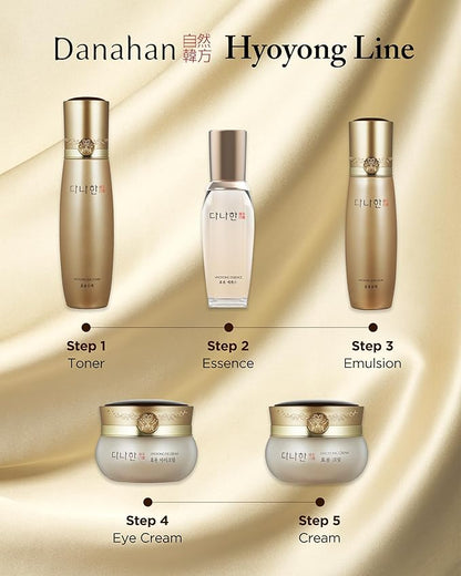 Hyoyong Korean Traditional Herbal Fermented Eye Cream Anti-Aging Treatment for Fine Lines Dark Circles with Lecithin, Botanical Extracts, Revitalizing for Sensitive Skin, 1.01 oz.