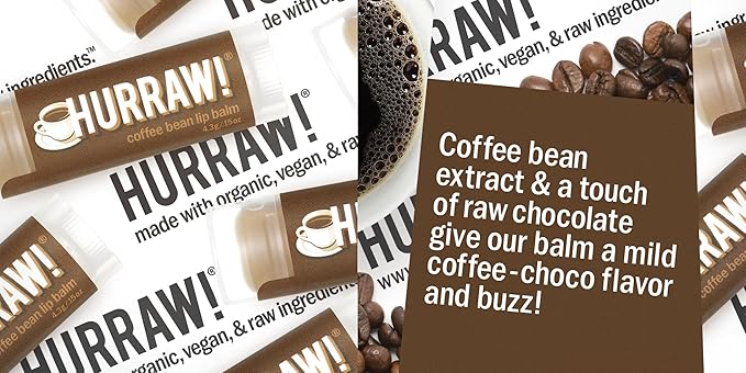 Hurraw! Coffee Bean Lip Balm: Organic,