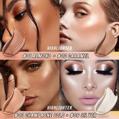 2 Pcs Cream Contour Stick Makeup Kit, Cream
