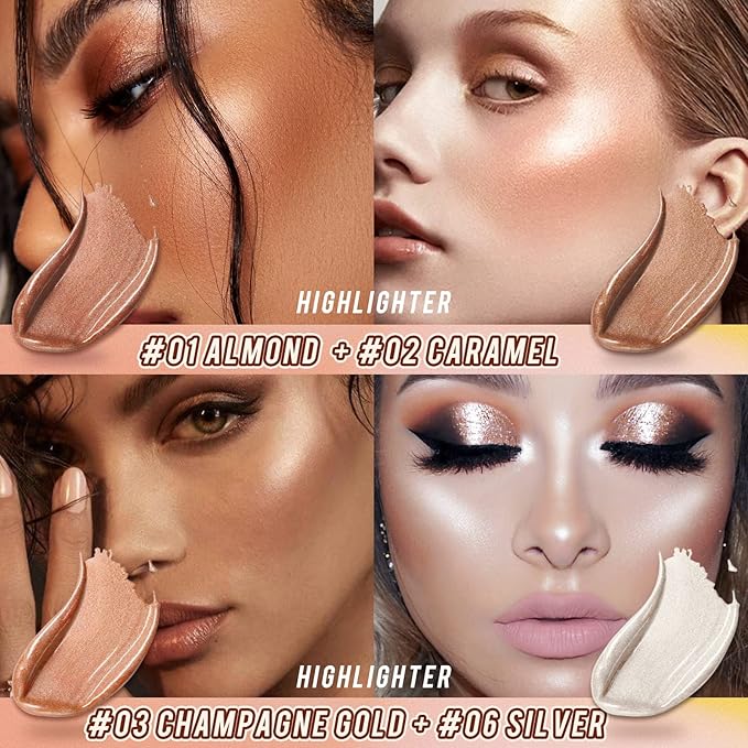 2 Pcs Cream Contour Stick Makeup Kit, Cream
