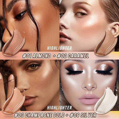 2 Pcs Cream Contour Stick Makeup Kit, Cream