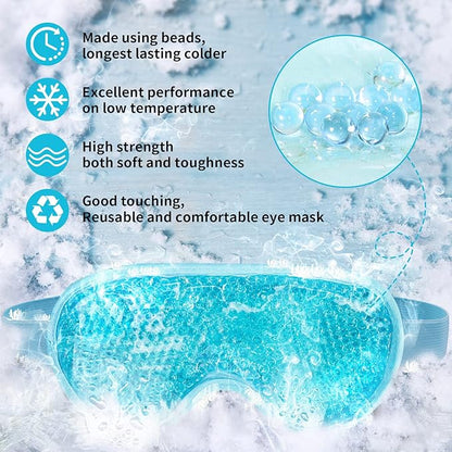 Cooling eye mask with gel