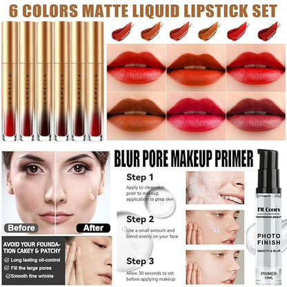 All in One Makeup Kit,Includes Naked Eyeshadow,Liquid Foundation,CC
