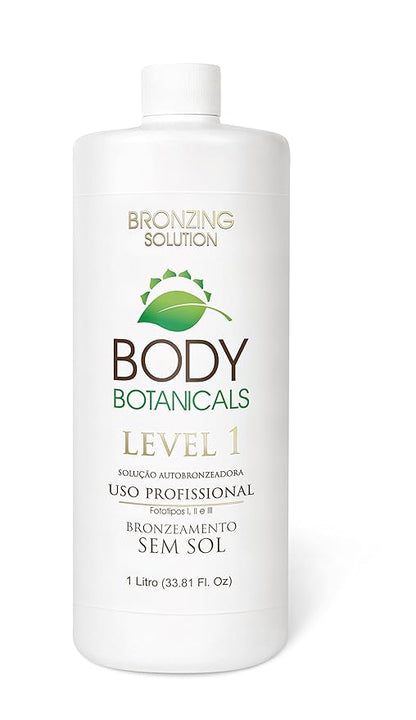 Professional Sunless Tanning Spray Tan Solution, Organic Essential Oils, Airbrush Formula, 33.8 Fl Oz. (Level 1 (7% DHA))