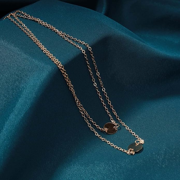 Boho Layered Sequins Pendant Necklace Coin