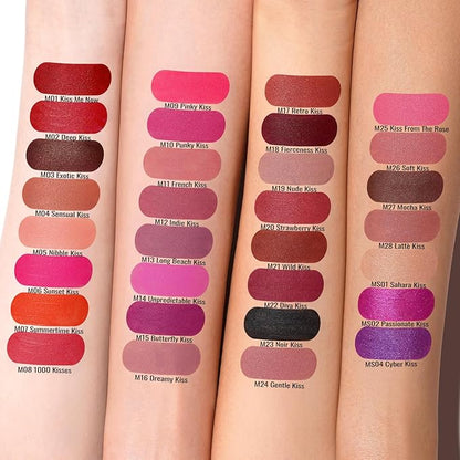 Oulac Matte Liquid Pink Lipstick for Women, Long Lasting Lipstick Waterproof Lip Stain, No Transfer, Creamy High Pigmented Formula with Rose Oil, Vegan & Cruelty-Free M28