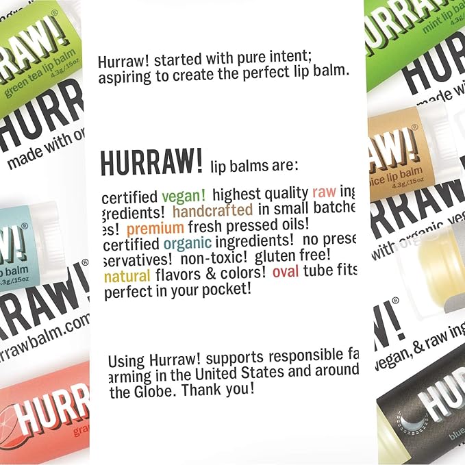 Hurraw! Lip Balms: Staff Favorites, 20 Palm