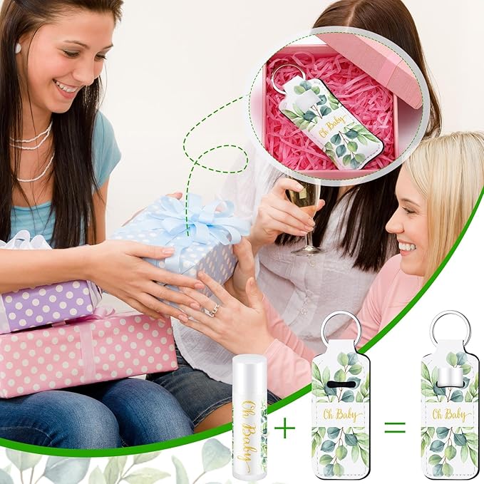 18 Sets Baby Shower Bridal Shower Guests(Eucalyptus