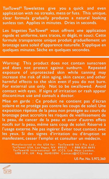 TanTowel Half Body Tan Towelettes - 10 Pack, Dark, 10 Count (Pack of 1)