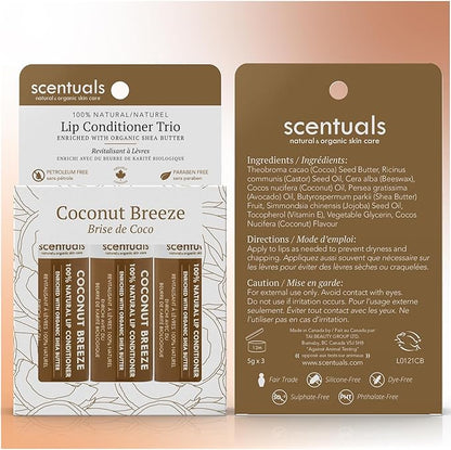 Lip Balm Set of 3, Made Natural