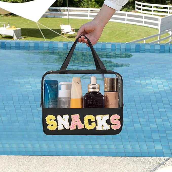 Chenille letter snacks bag zipper