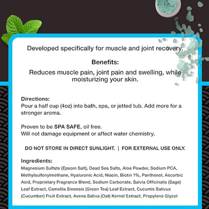 Relax Spa & Bath, Epsom & Dead Sea Salts, Aromatherapy Bath Salts for Hot Tub, Bath, or Spa, Infused with Magnesium, 3 Pack, Athletic Soak Therapy