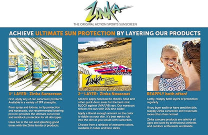 Zinka Sunscreen Personal Pack - Mineral Zinc Oxide for Face, Body, and Lips - Reef Safe and Water Resistant (Lotion SPF 30, Face Stick SPF 30, and Lip Balm SPF 15) - No Chemicals