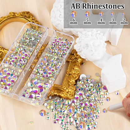 Colorful Face Gems for Makeup Set, Flatback Gorgeous
