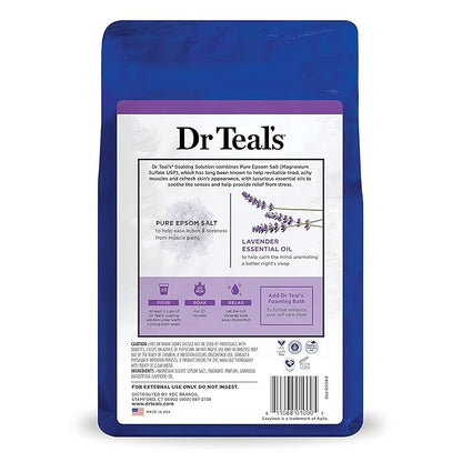 Dr Teal's Pure Epsom Salt, Lavender & Eucalyptus Duo Bundle, 3 lbs (Pack of 2)