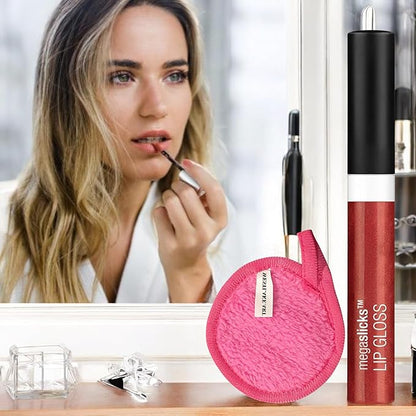 MegaSlicks Lip Gloss Red Sensation, Moisturizing Lip Stain MegaSlicks